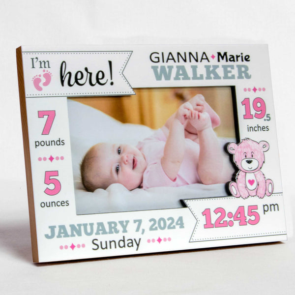 I'm Here! Birth Stats - Girl - Bear