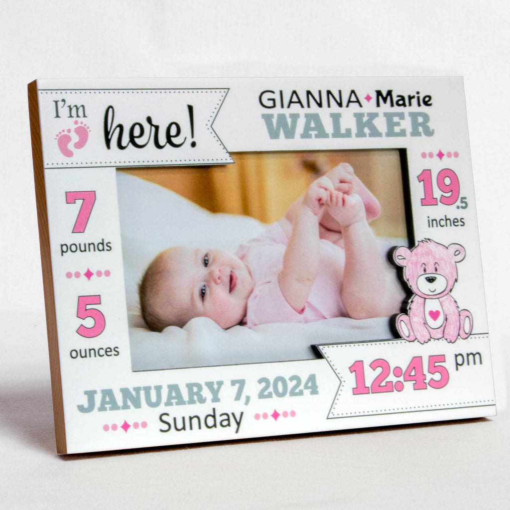 I'm Here! Birth Stats - Girl - Bear