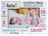 I'm Here! Birth Stats - Girl - Bear